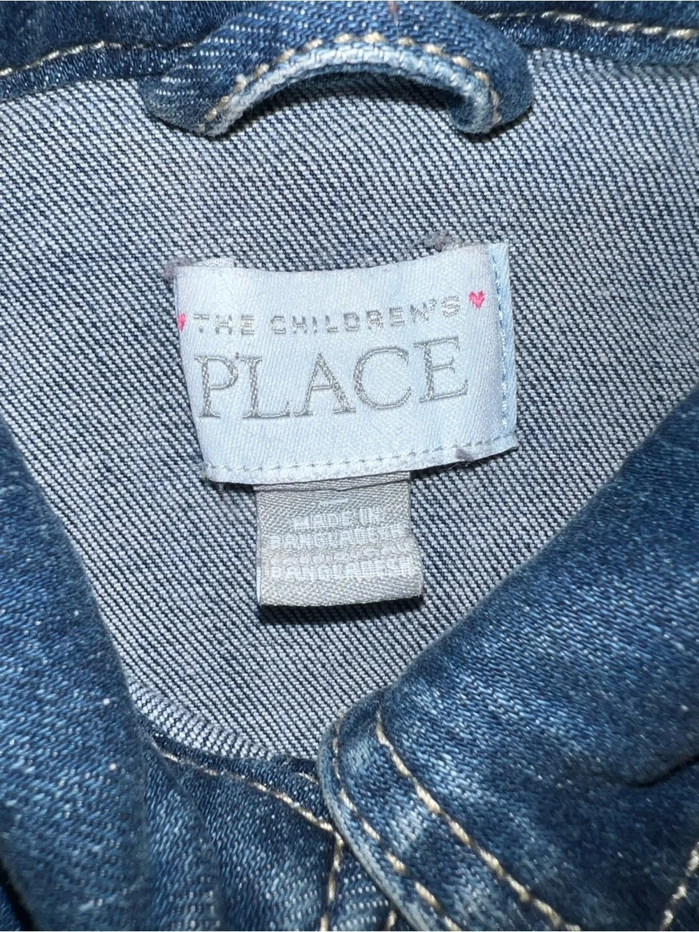 The Children's Place Dark Blue Denim Jacket Jean jacket 4T